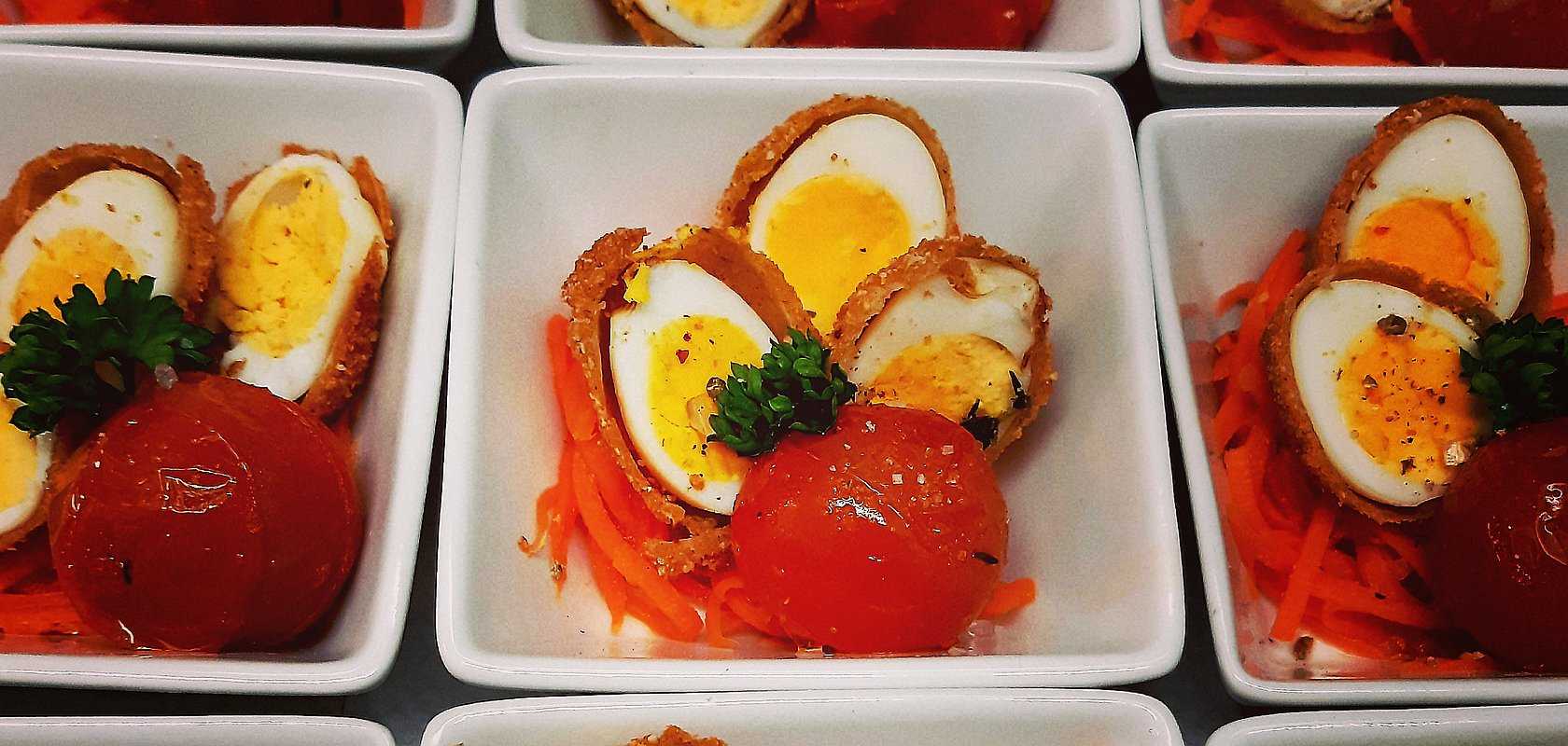 Slider2 *krosses* Wachtelei auf Möhrensalat