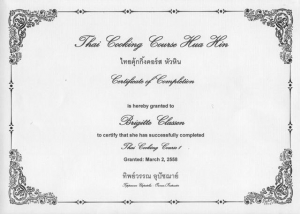 Hua Hin Thai Cooking Course