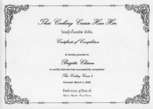 Hua Hin Thai Cooking Course