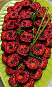 rotes Veggie-Sushi rotes Veggie-Sushi