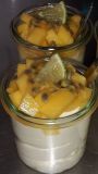 Cheesecake-Creme mit Mango-Passionsfrucht Cheesecake-Creme mit Mango-Passionsfrucht