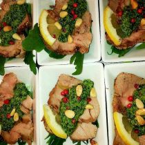 Kalbsfilet mit Sauerampfer-Pesto Kalbsfilet mit Sauerampfer-Pesto