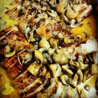 Schweinerückenbraten in Thymian-Zitronen-Rahmsauce Schweinerückenbraten in Thymian-Zitronen-Rahmsauce